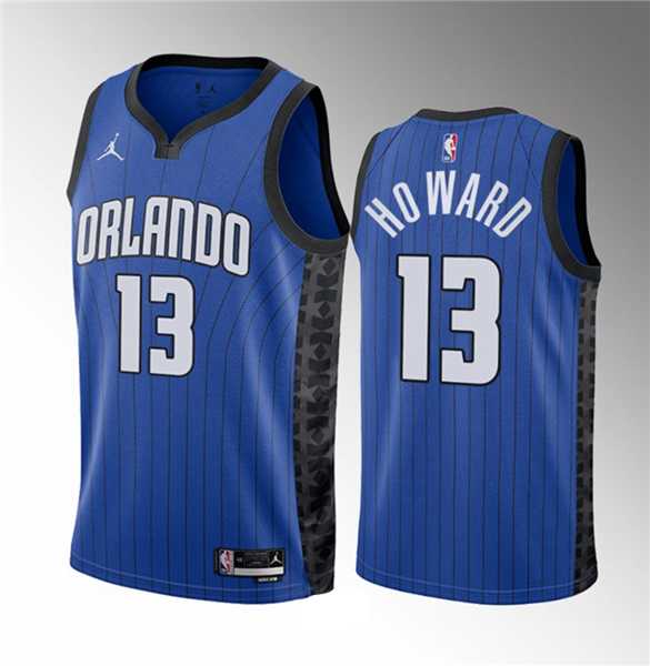 Men%27s Orlando Magic #13 Jett Howard Blue 2023 Draft Statement Edition Stitched Basketball Jersey